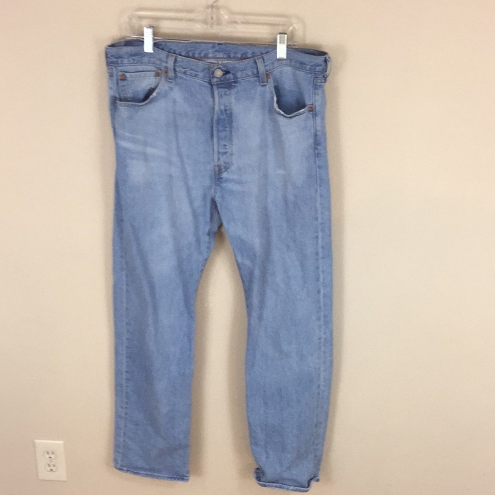 Levi’s 501 Button Fly Red Tab Straight Leg Jeans Broken In just right 36x30
